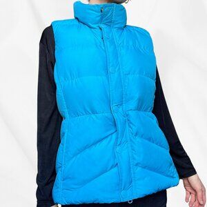 J.Crew Blue Puffer Vest with Sherpa Lining - Size M